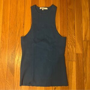 Madewell EUC Ribbed Blue Sleeveless Top Sz M